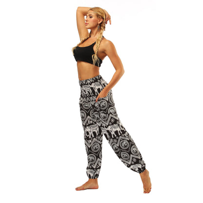 National Style Nepal Dot Seaside Loose Wide-Legged Casual Pants Fitness Exercise Yoga Lantern Pants Women 56