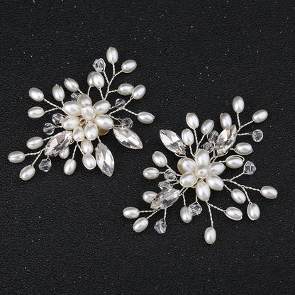 Trendy Handmade Pearl Rhinestone Shoe Clips