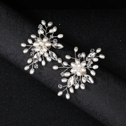 Trendy Handmade Pearl Rhinestone Shoe Clips