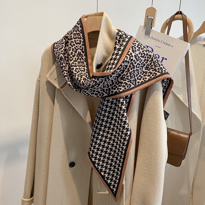 Fashion Print Long Scarf Intellectual All-Match Artistic Retro Gift