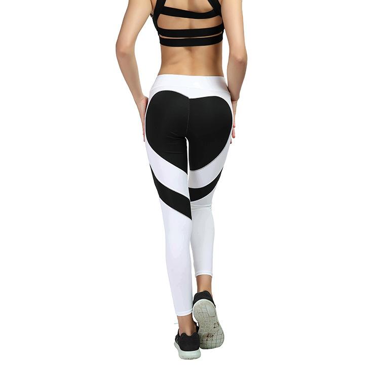 Stitching Yoga Leggings Hip Lifting High Waist Leggings Women