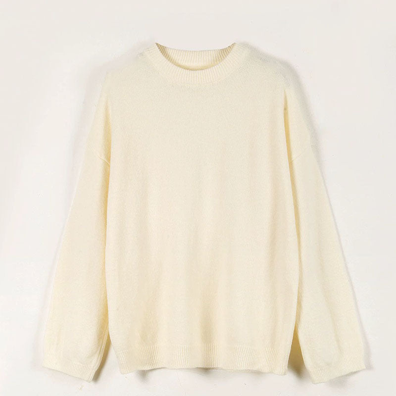 Fall Crew Neck Casual Thicken Warm Sweater