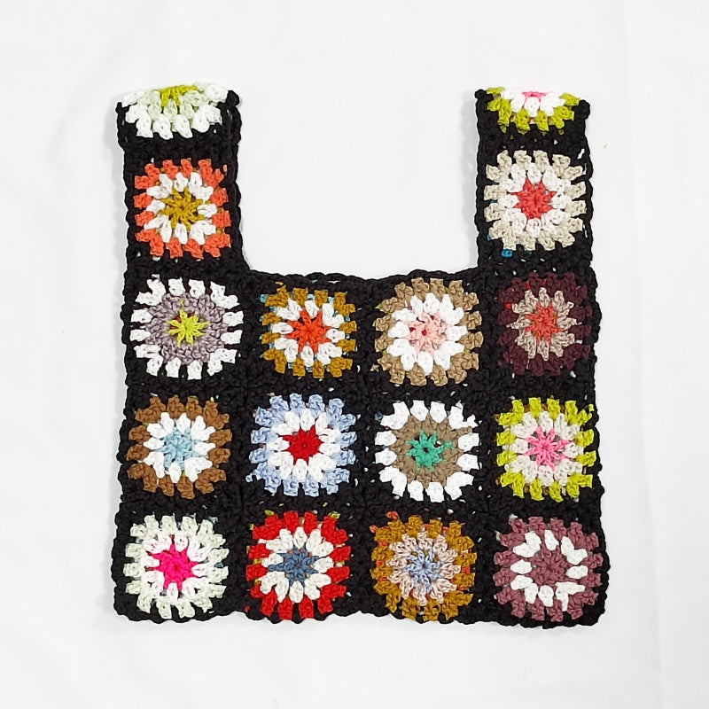 Crochet Granny Square Bag Patchwork Bag