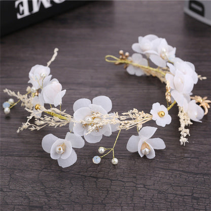 Bridal Flower Crown Hair Accessories with Dried Flowers