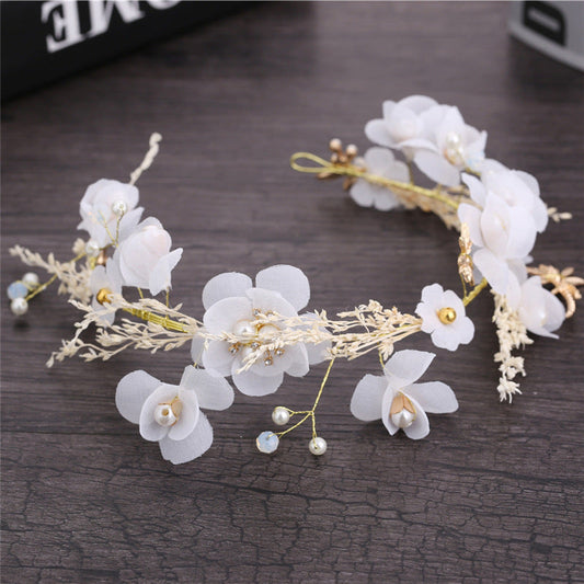 Bridal Flower Crown Hair Accessories with Dried Flowers