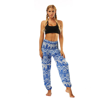 National Style Nepal Dot Seaside Loose Wide-Legged Casual Pants Fitness Exercise Yoga Lantern Pants Women 56