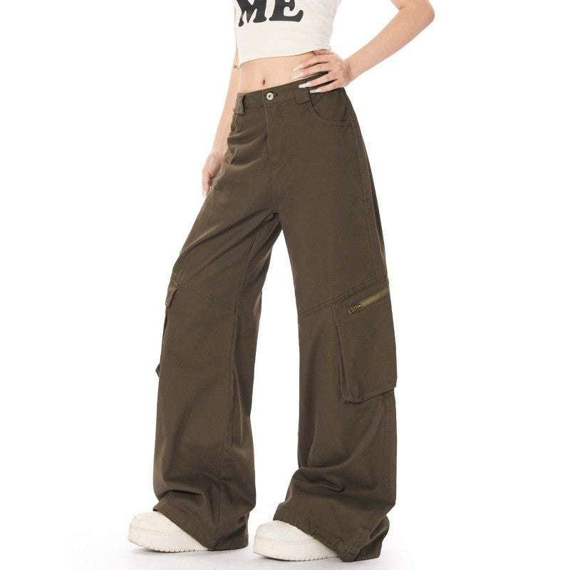 Straight Leg Cargo Pants Unisex Basic Style