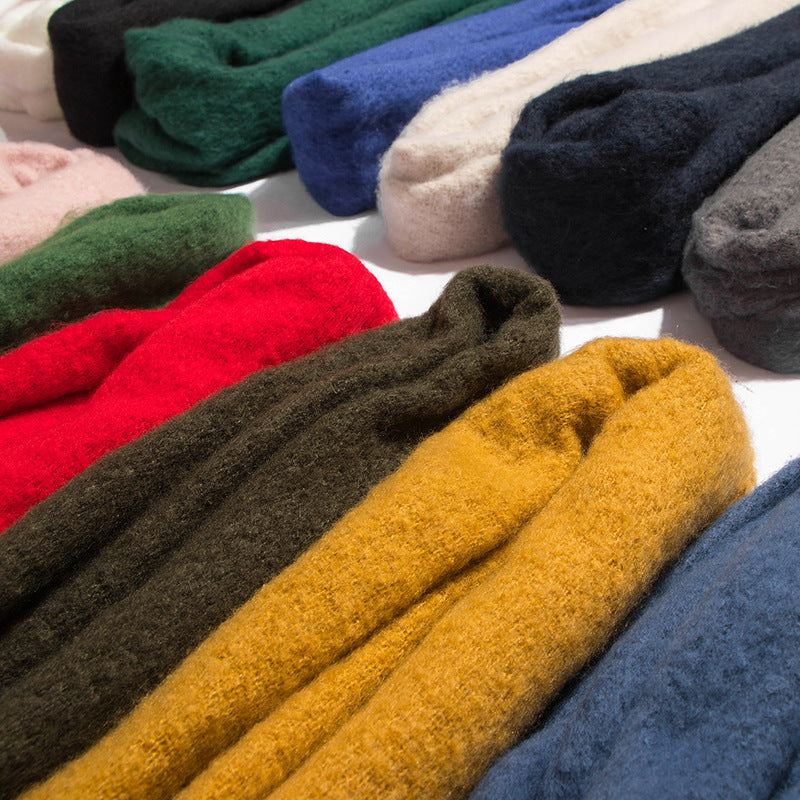 Solid Color Tassel Soft Scarves