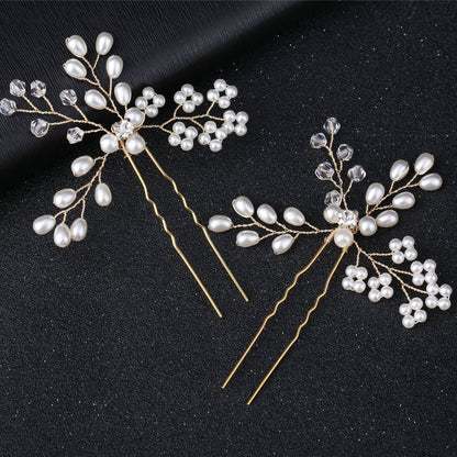 Handmade Pearl Hairpin Bridal Headpiece Hair Accessory