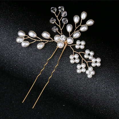 Handmade Pearl Hairpin Bridal Headpiece Hair Accessory