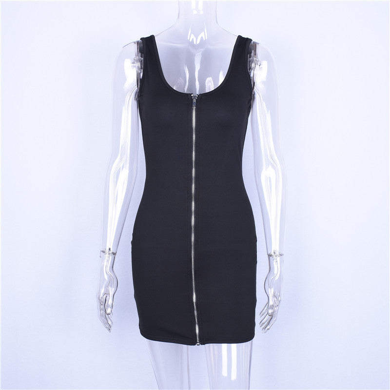 Sexy Zip Backless Cami Dress for Elegant Occasions