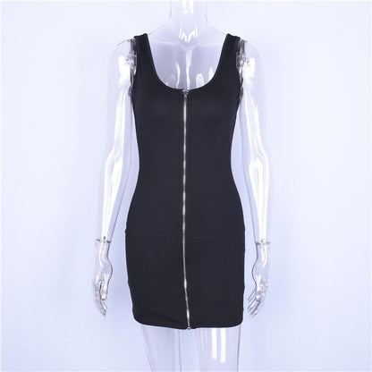 Sexy Zip Backless Cami Dress for Elegant Occasions