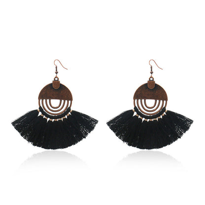 Bohemian Tassel Earrings Geometric Alloy Fashion Jewelry