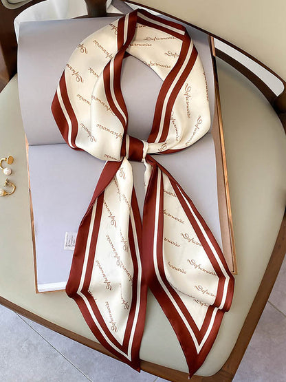 Stylish Letter Printed Light Maturity Silk Scarf