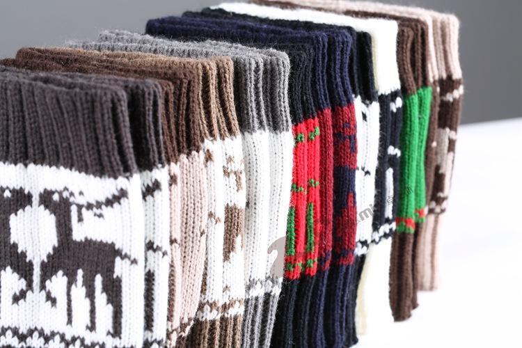 Boot Cuff Thick Short-Sleeved Thick Thick Bamboo Knit Wool Yarn Socks - 10