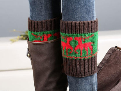 Boot Cuff Thick Short-Sleeved Thick Thick Bamboo Knit Wool Yarn Socks - 10