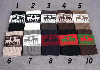 Boot Cuff Thick Short-Sleeved Thick Thick Bamboo Knit Wool Yarn Socks - 10