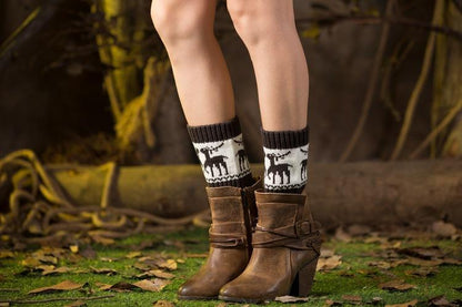 Boot Cuff Thick Short-Sleeved Thick Thick Bamboo Knit Wool Yarn Socks - 10