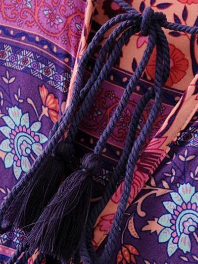 Women S Fashion Polyester Boho Tie Neck Long Sleeve Pleated Day Dress