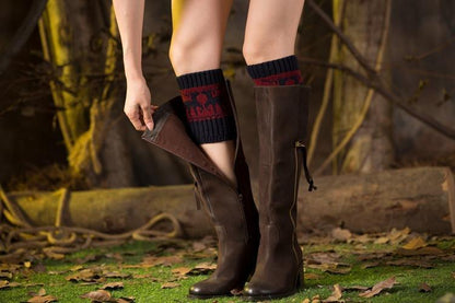 Boot Cuff Thick Short-Sleeved Thick Thick Bamboo Knit Wool Yarn Socks - 10