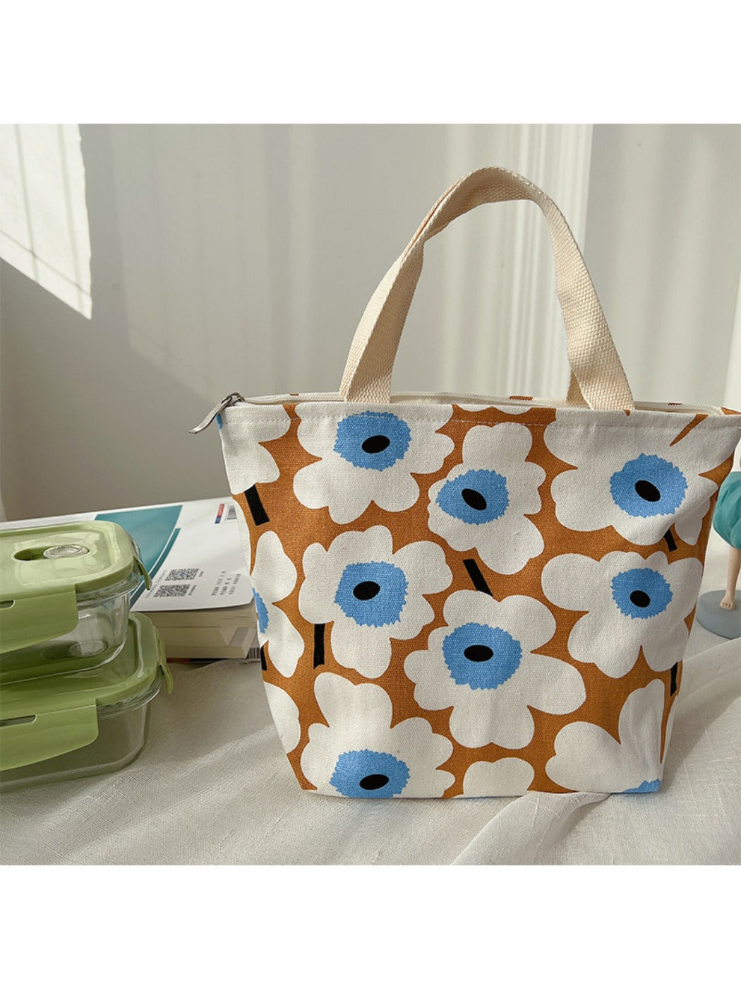 Cosbai - Canvas Small Tote with Assorted Patterns
