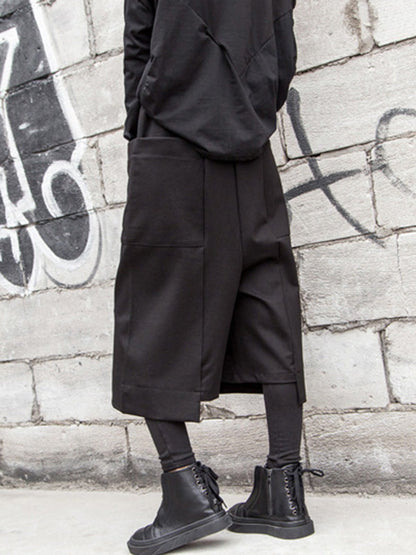 Casual Loose Asymmetric High Waisted Straight Leg Pants