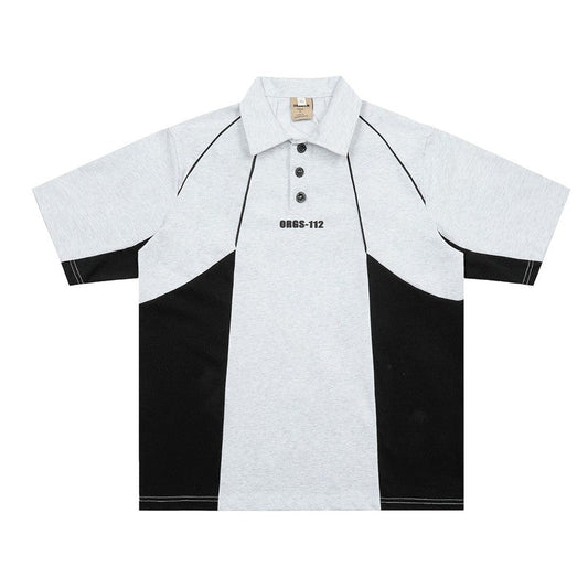 Color Block Foam Print Short Sleeve Tee