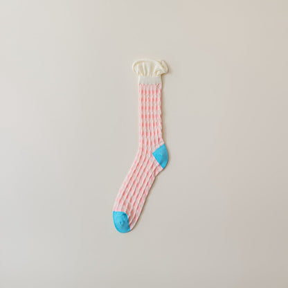 Rufia - Candy-Colored Mesh Long Socks