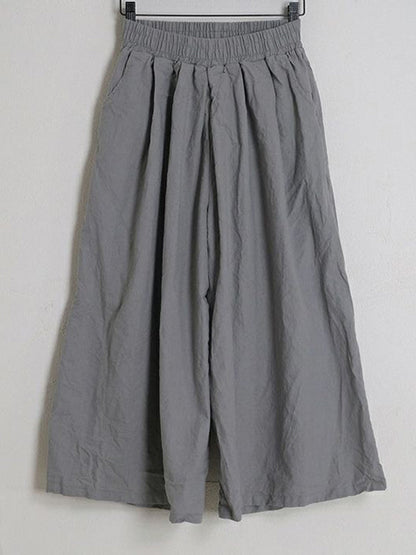 Leisure Fashion Wide Leg Loose Elasticity Solid Color Casual Pants Bottoms