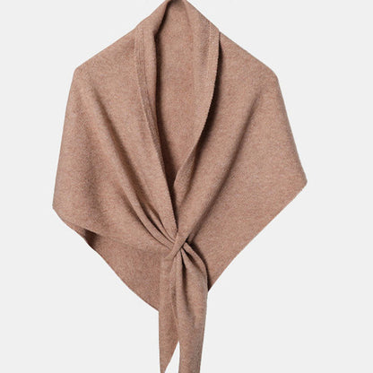 Simple Wool Blend Warm Triangle Winter Scarf