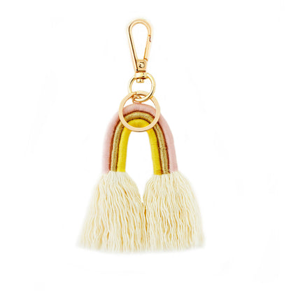 New Creative Pendant Bohemian Tassel Bag Pendant Rainbow Keychain