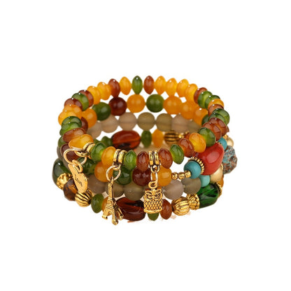 Bauai - 4-in-1 Stylish Charm Stackable Bracelet Set With Pendants