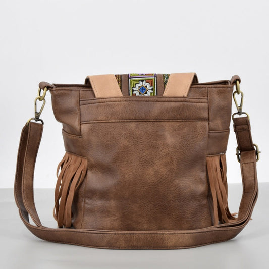 Vintage Stitching Embroidered PU Bag