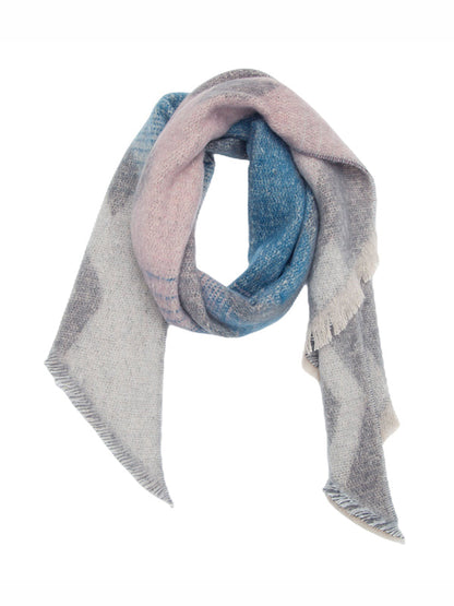 Fringed Keep Warm Plaid Shawl&Scarf