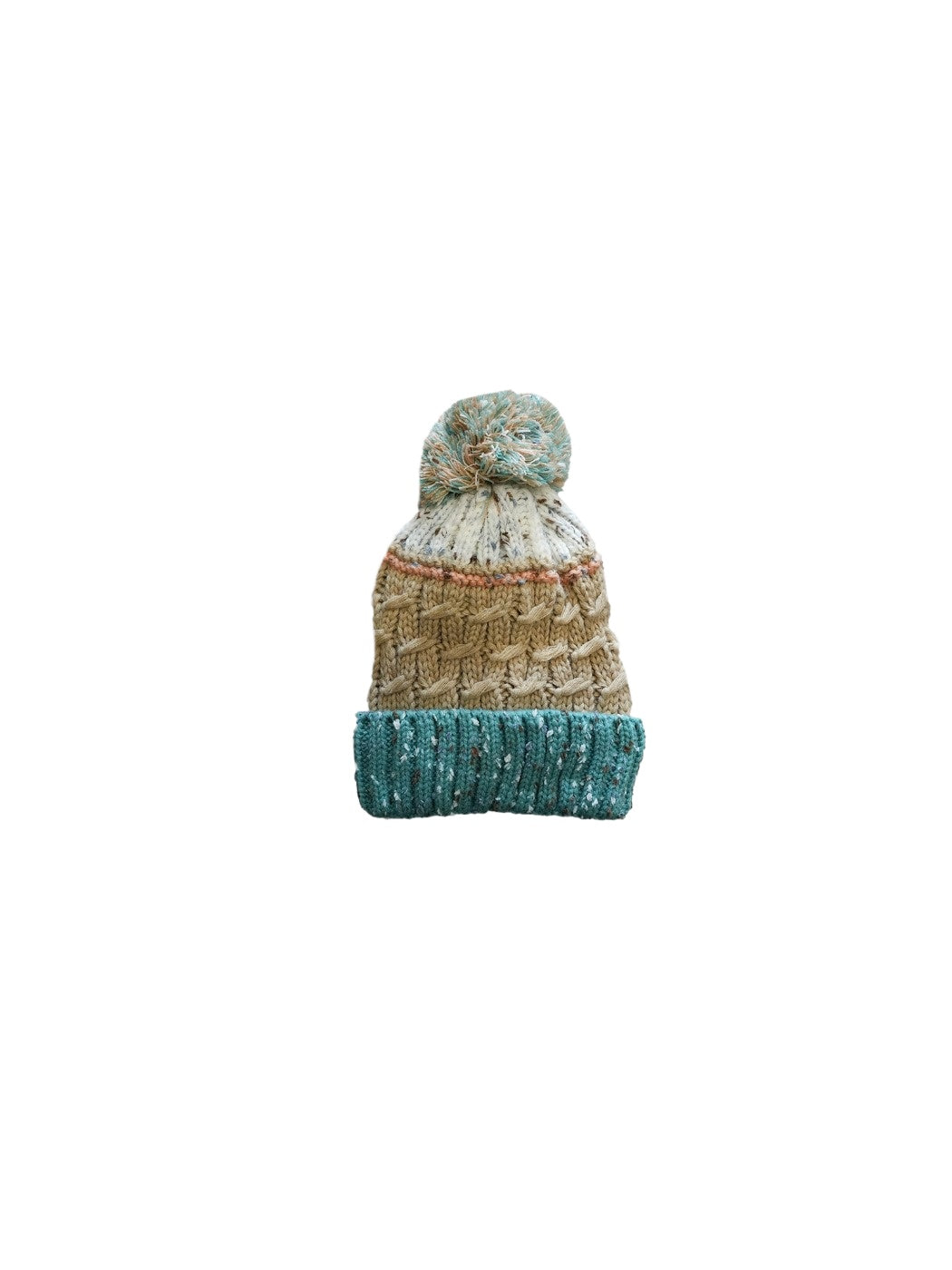 Haila - Speckled Knitted Beanie with Pompom
