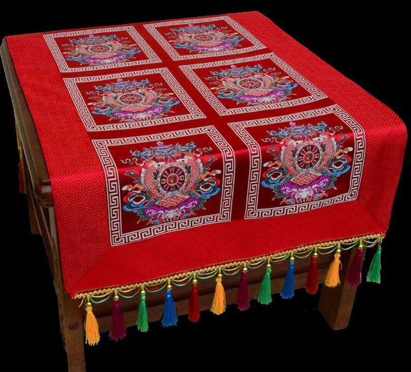 Tibetan-Style Folk Wind Tablecloth Custom Retro Long Table Tea Tablecloth Buddha Hall Decoration For Tablecloth Buddha Tablecloth
