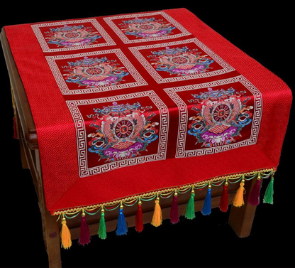 Tibetan-Style Folk Wind Tablecloth Custom Retro Long Table Tea Tablecloth Buddha Hall Decoration For Tablecloth Buddha Tablecloth