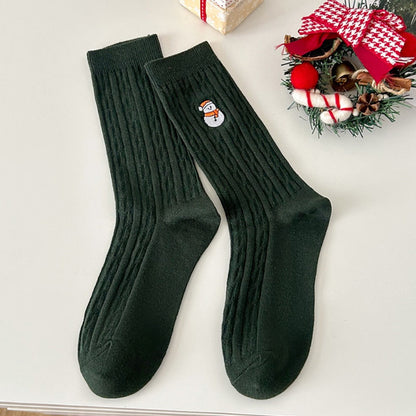 Rufia - Christmas Embroidered Fall &amp; Winter Socks