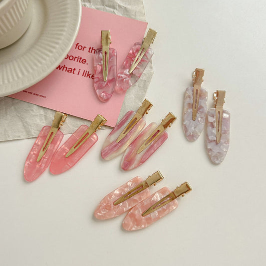 2+ 2Pcs Simple Sweet Pink Hair Clips