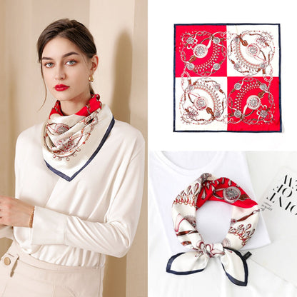 Scarvii - Diamond Chain Print Square Scarf