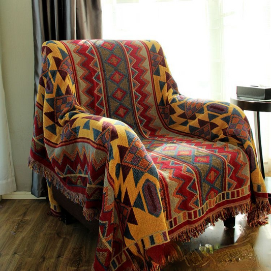 Cotton Woven Carpet Sofa Towel Knitted Thick Bohemian Bed Blanket Cover Blanket Sofa Blanket