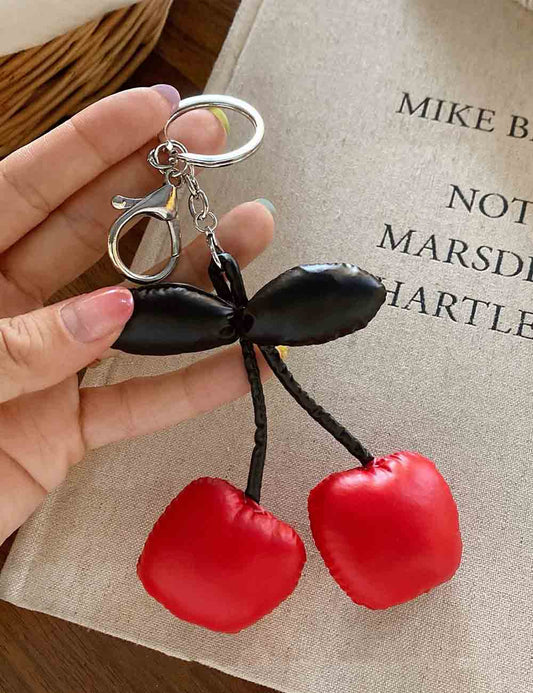Cute Color Block Cherry Keychain Bag Charm