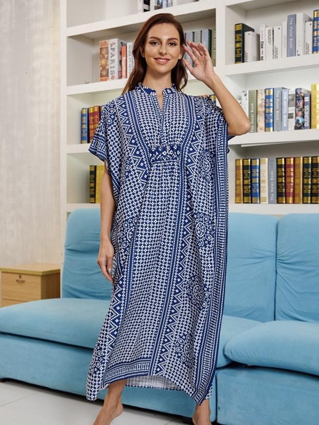 New Four-Way Stretch Printing Loose Casual Cover Up