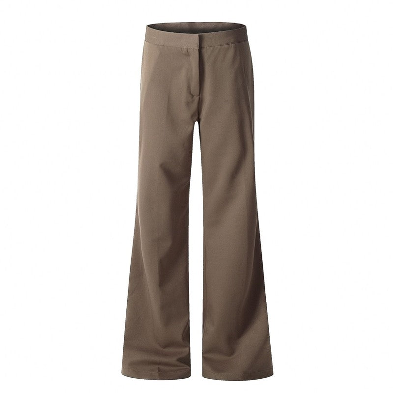 Women's Flared Trousers Slim Fit High-End