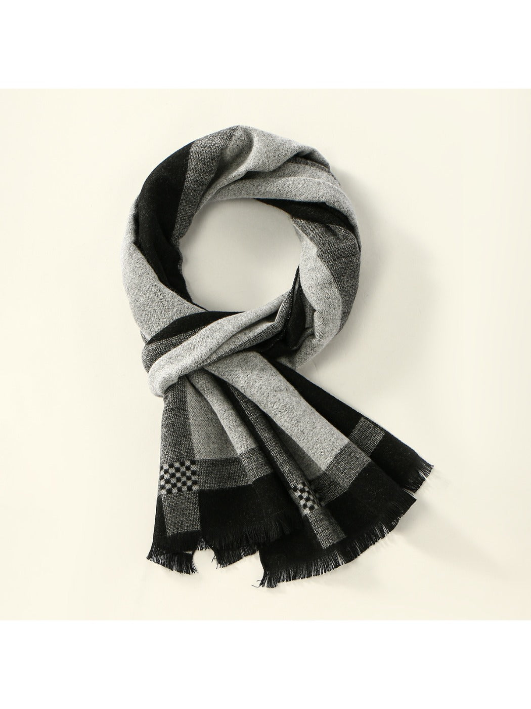 Sscarvii - Striped Winter Plush Scarf