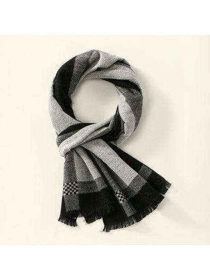 Sscarvii - Striped Winter Plush Scarf
