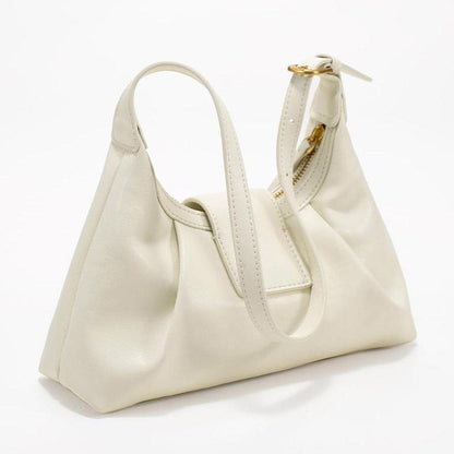 Trendy Crescent Solid Color Tote Shoulder Bag