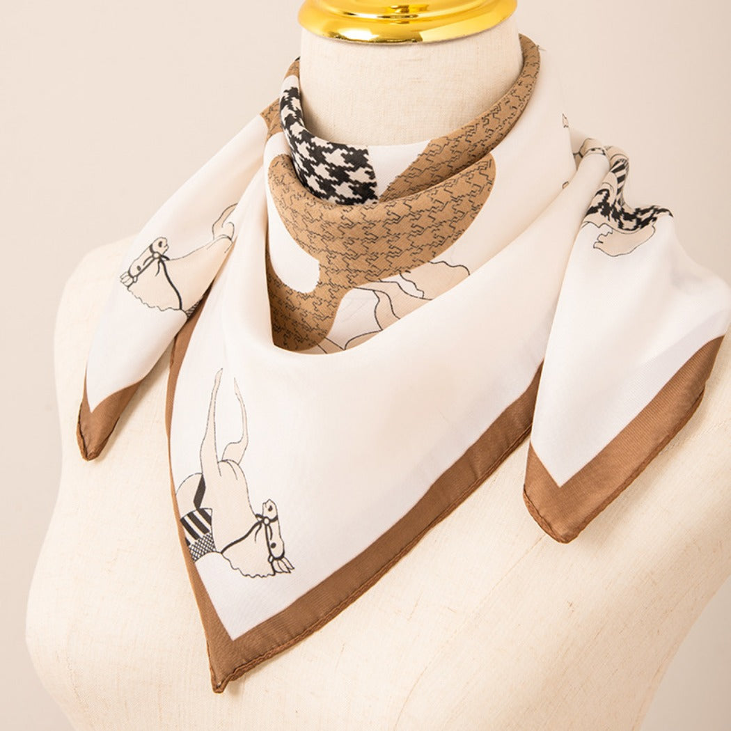 Rufia - Colorful Printed Square Scarf
