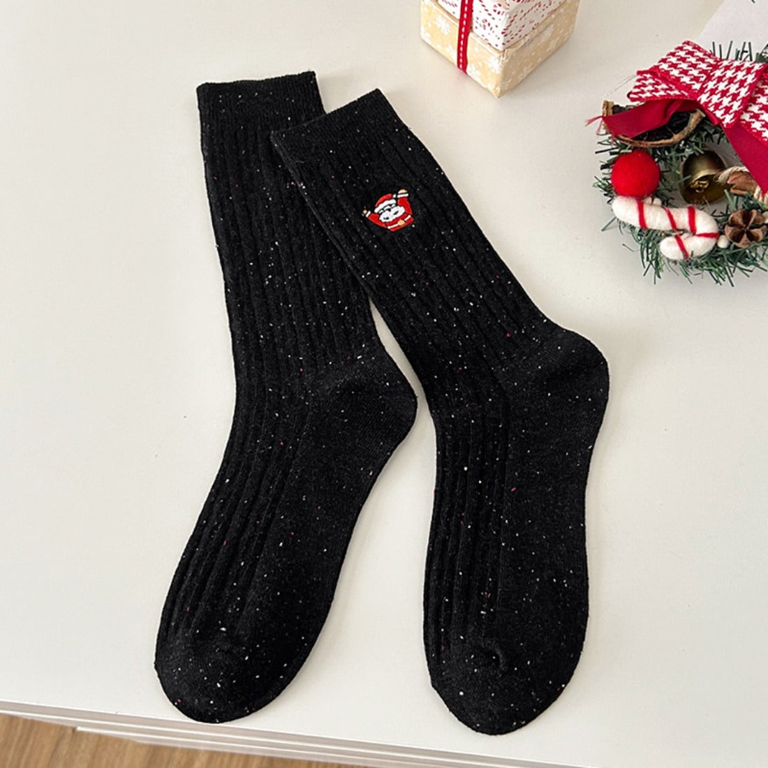 Rufia - Christmas Embroidered Fall &amp; Winter Socks