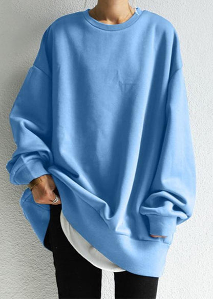 Round Neck Loose Fit Pullover In Soft Fabric
